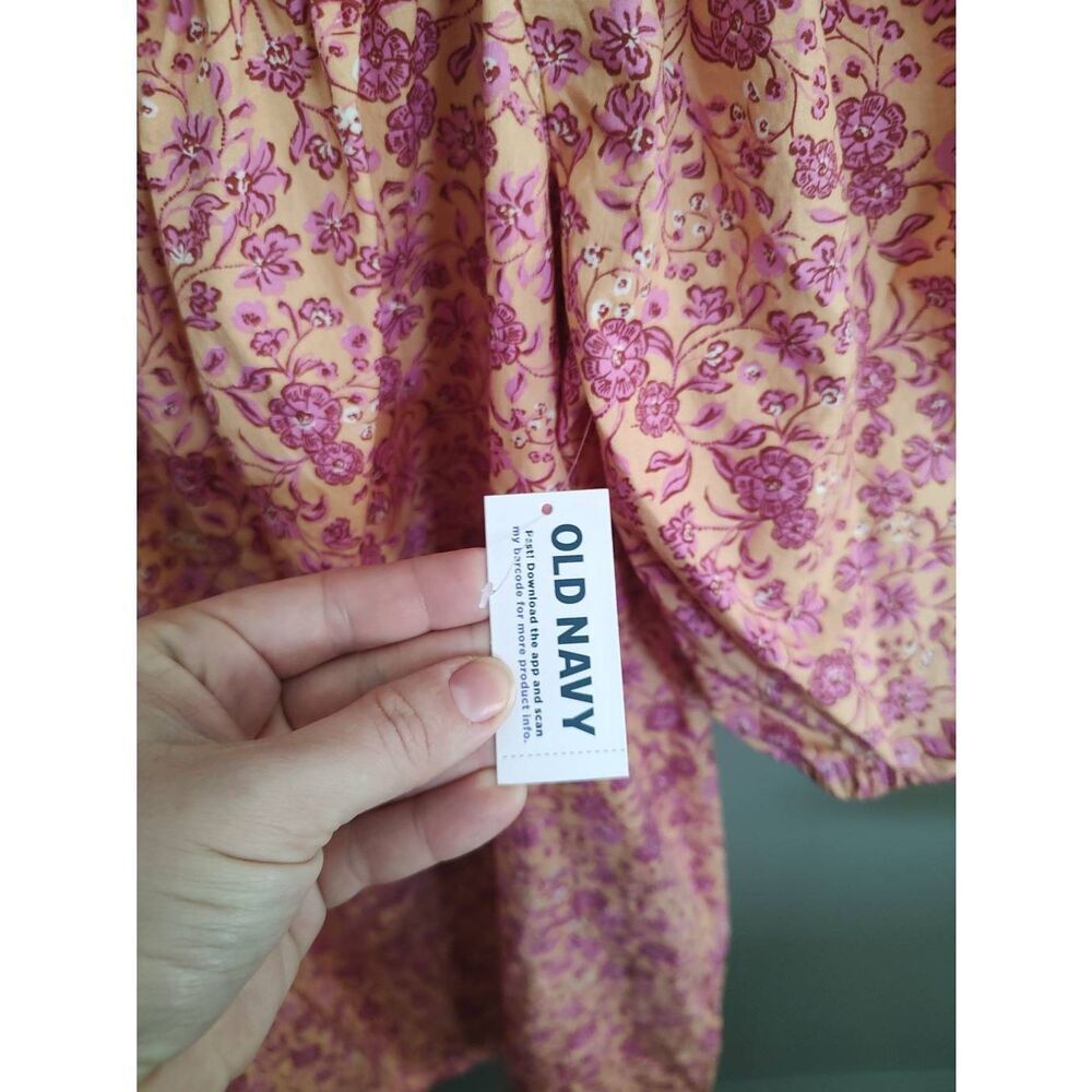 Brand New Old Navy Women's Size Medium Pink Mini Baby Doll Dress Short Sleeve - Picture 4 of 11
